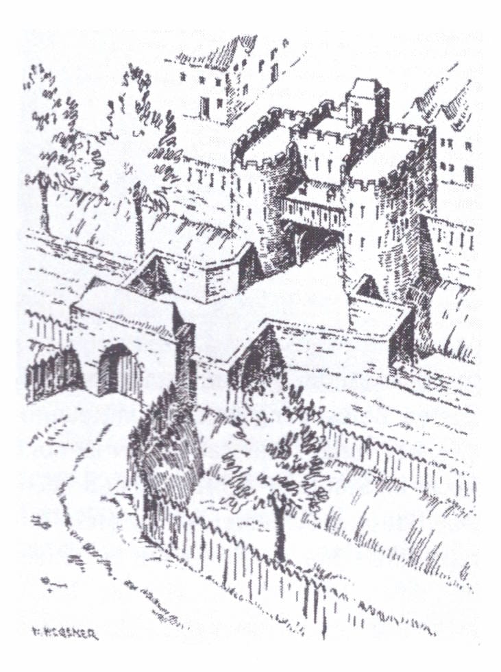 Abb.2: Eigelstein-Torburg, Feldseite, 1571 (Merkator-Plan, Ausschnitt)